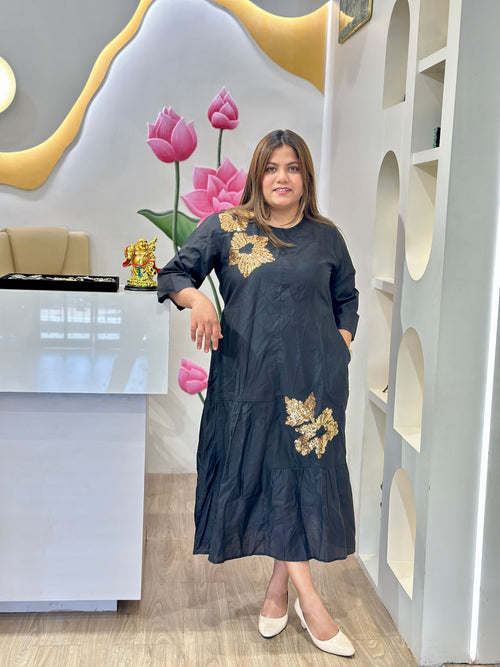 Black Royal Sequin Frock