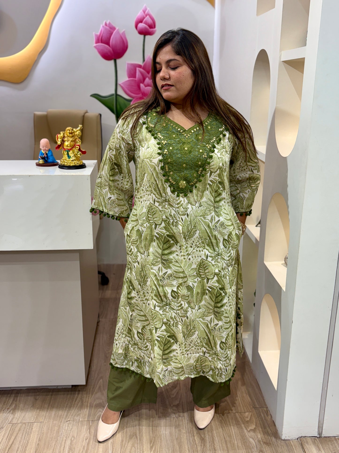 Leafy Love Kurta set #2770
