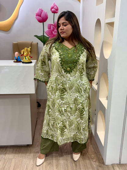 Leafy Love Kurta set #2770