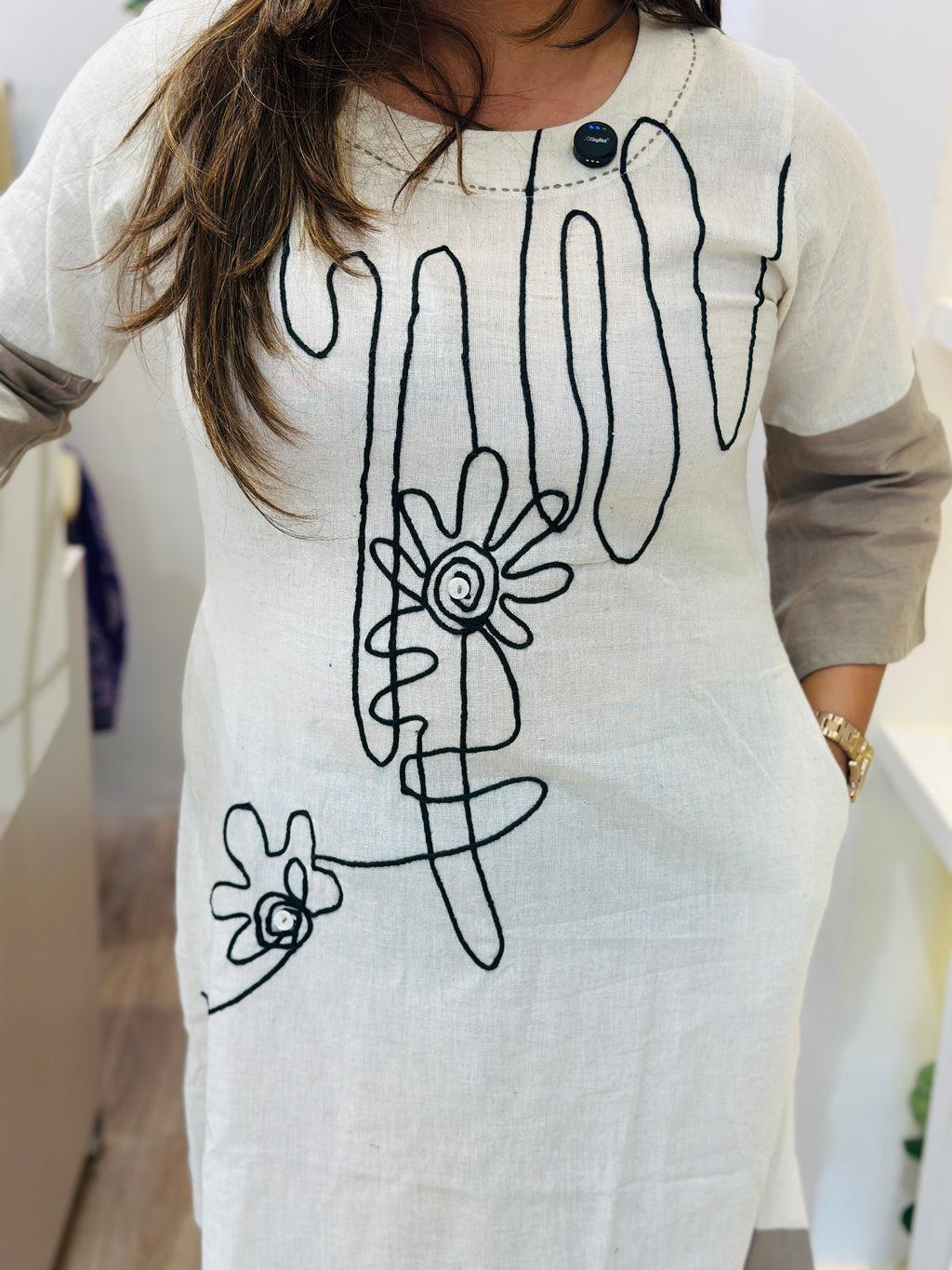 Chic Dual tone -cotton frock