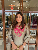 Gulnaar Glow crush Tissue Palazzo Set