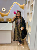 Black Bloom Cotton Anarkali