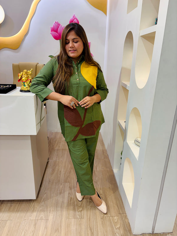 Olive Pop Co-ord Set #2773