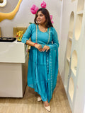 Aqua Charm Ethnic Dress