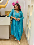 Aqua Charm Ethnic Dress