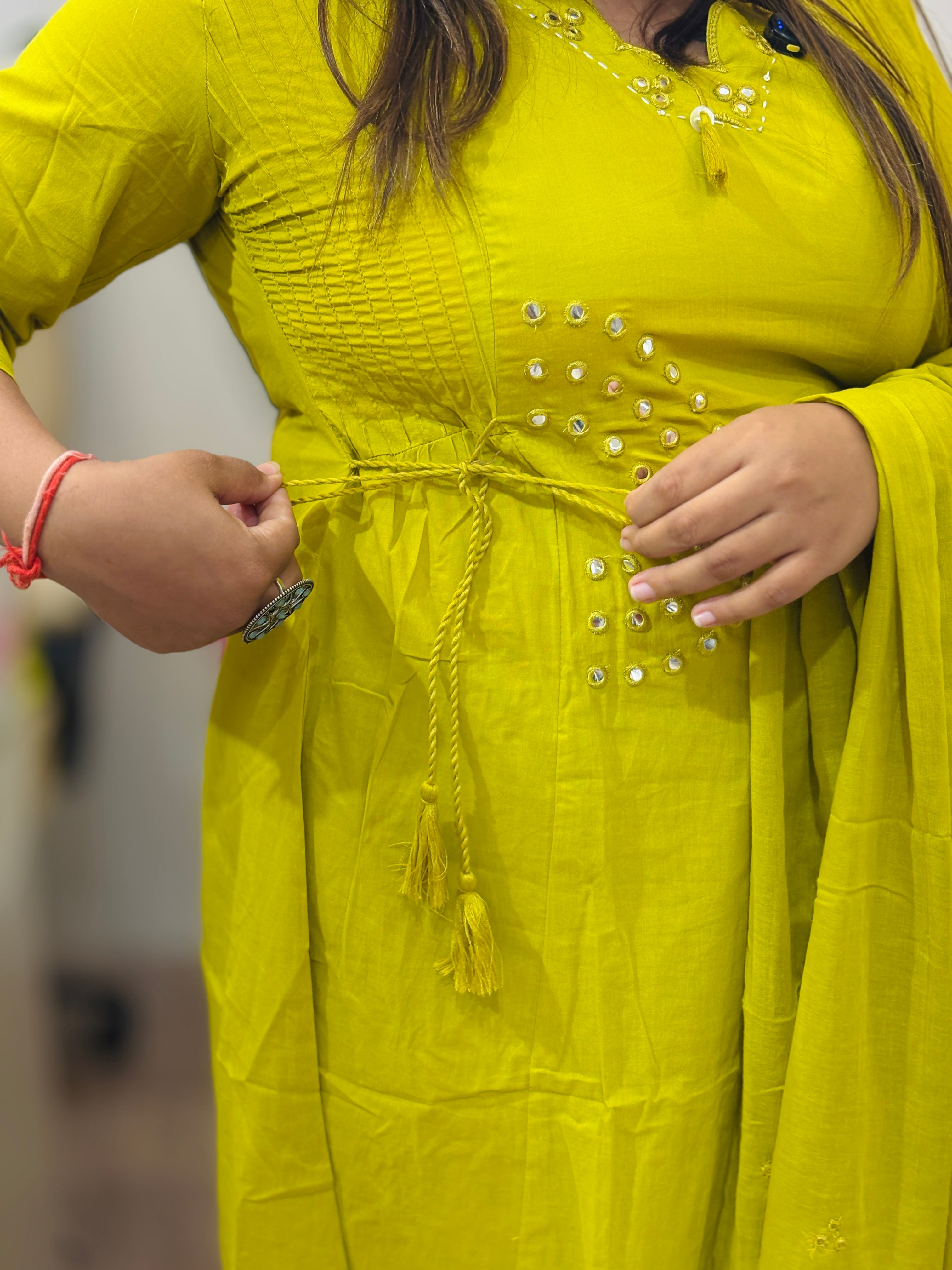 Haldi Glow Cotton Dress