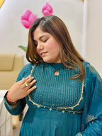 Teal Grace Anarkali Set