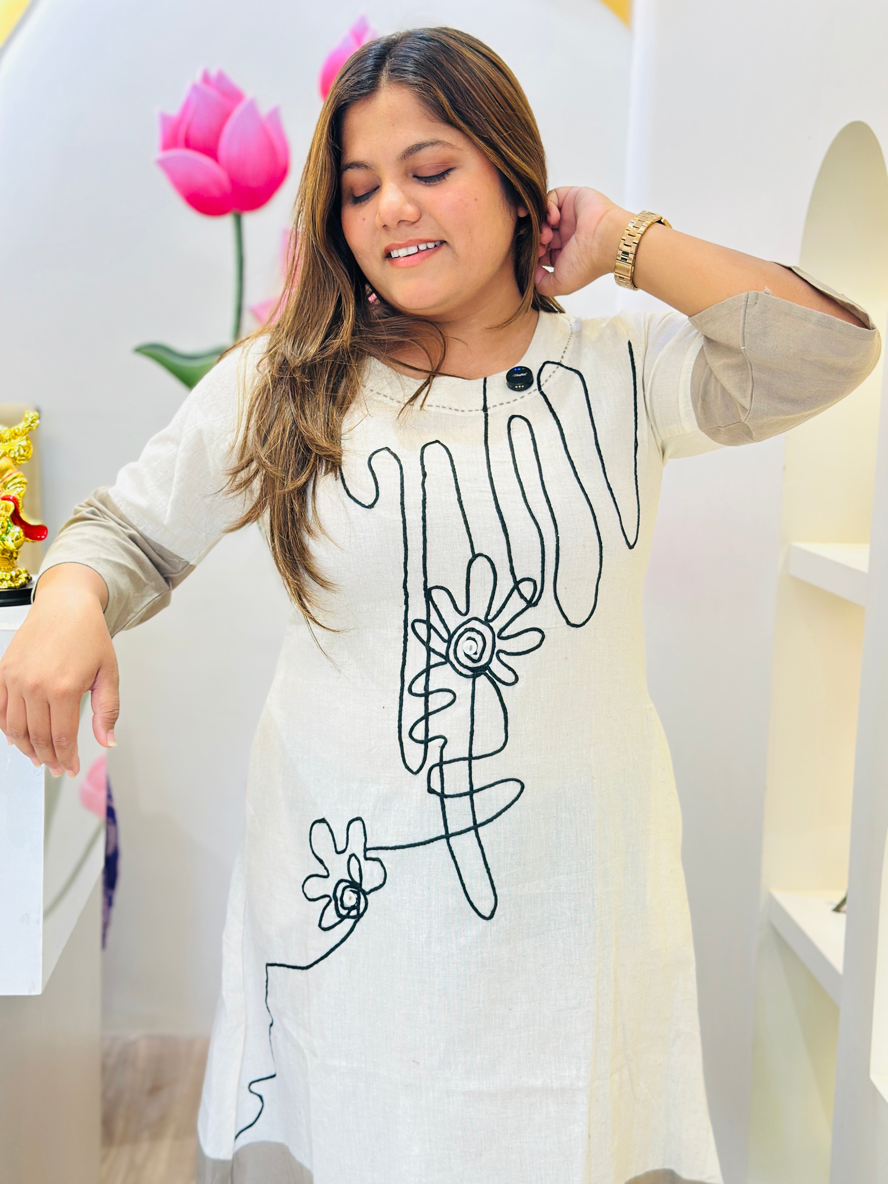 Chic Dual tone -cotton frock