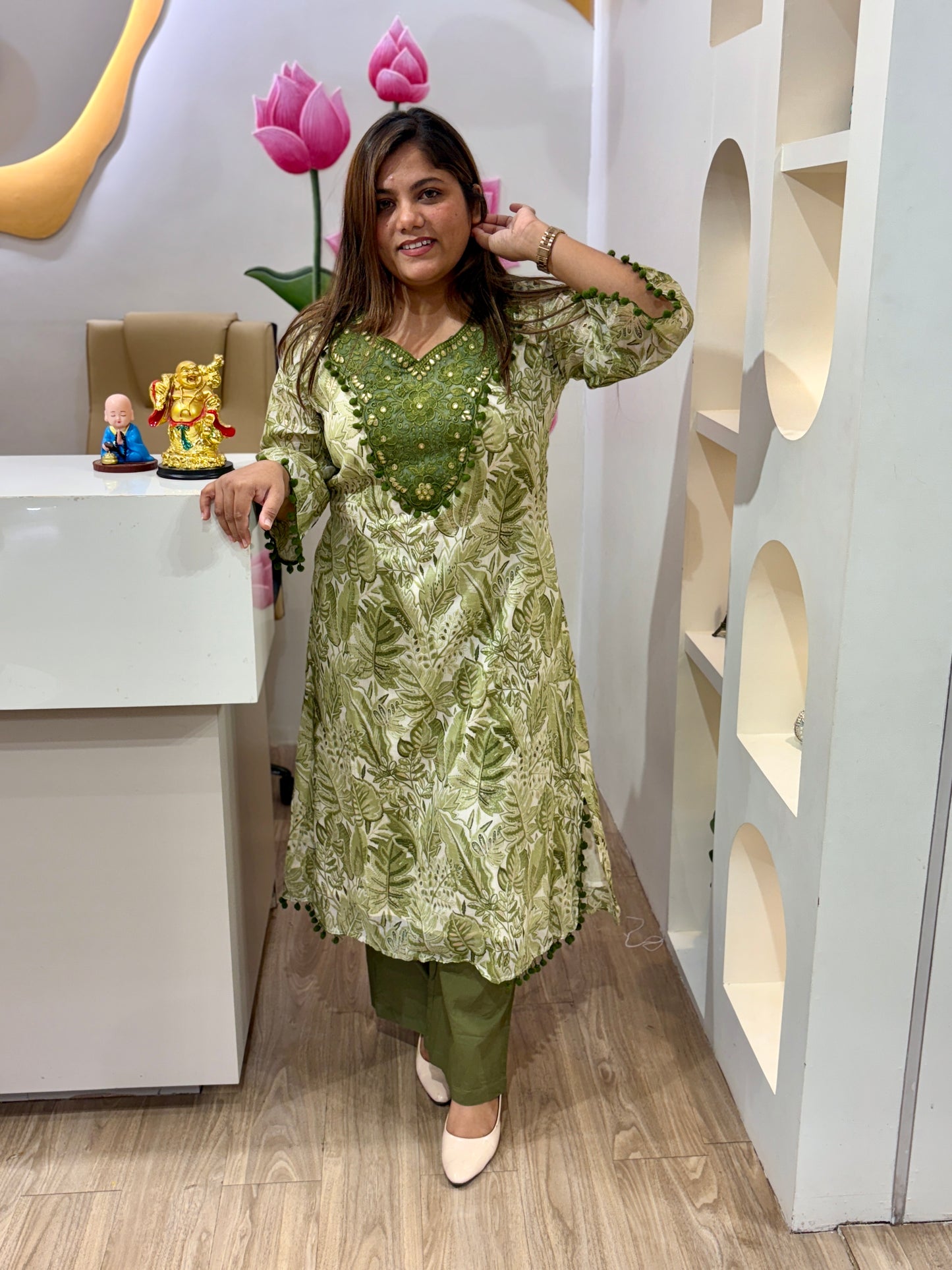 Leafy Love Kurta set #2770