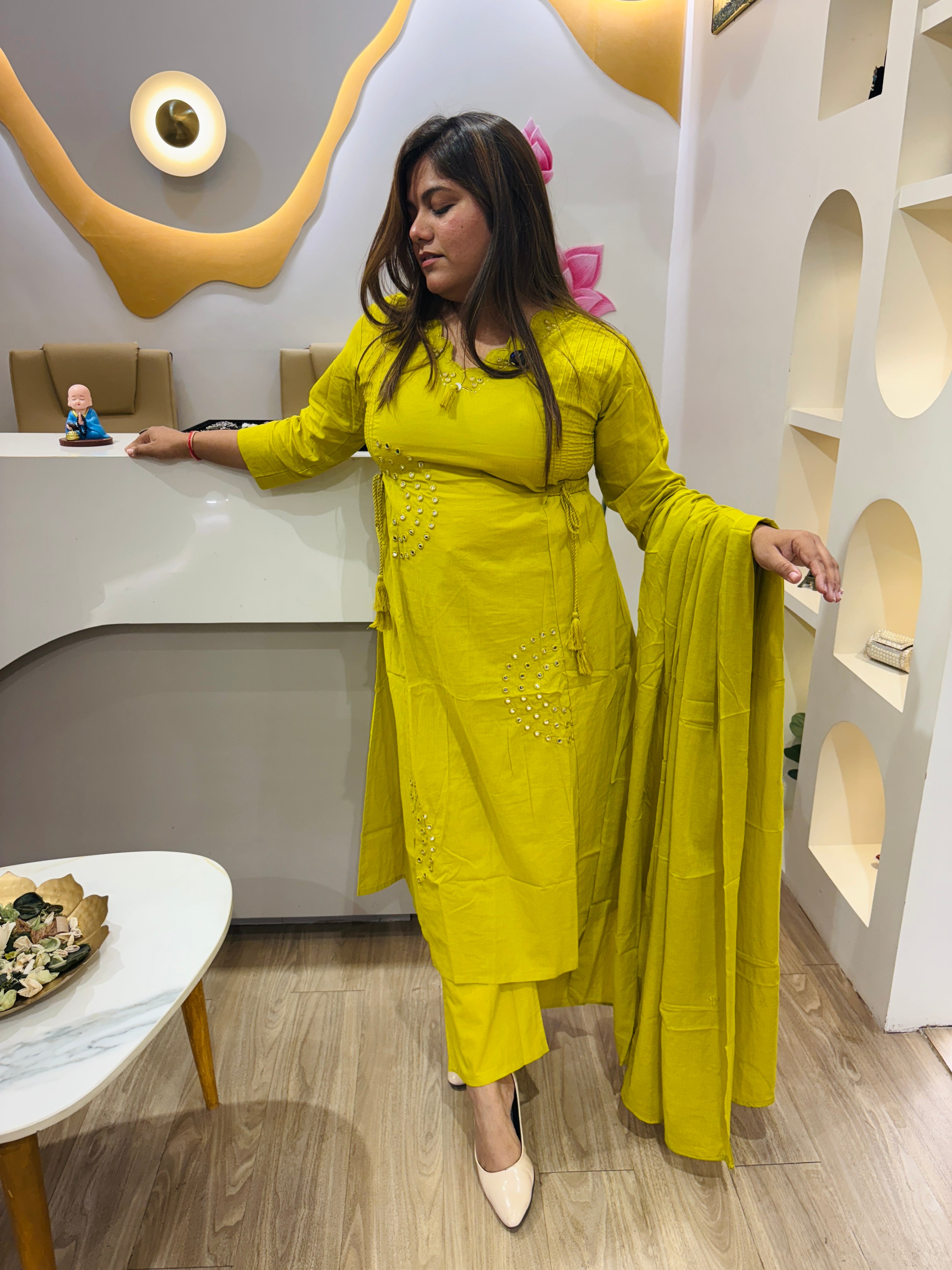 Haldi Glow Cotton Dress