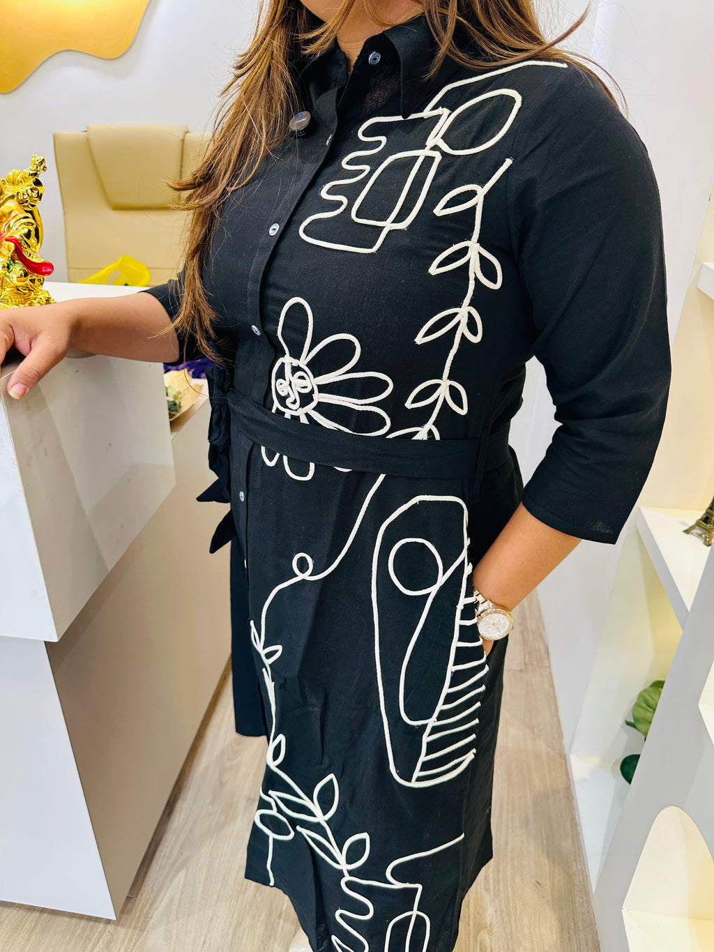Classy Black cotton frock