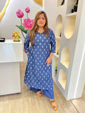Blue Cotton Kurta Set Everyday Elegance