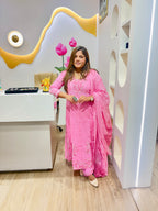 Blush Anarkali Cotton Dress