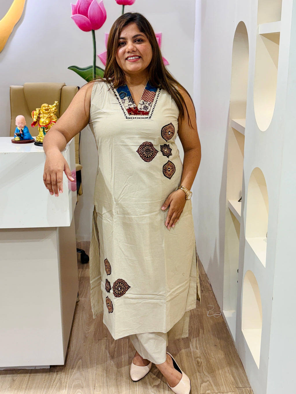 Soft Sand Printed Cotton Set