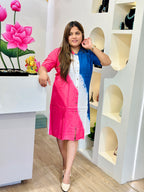 Fuchsia Blue Fusion Frock
