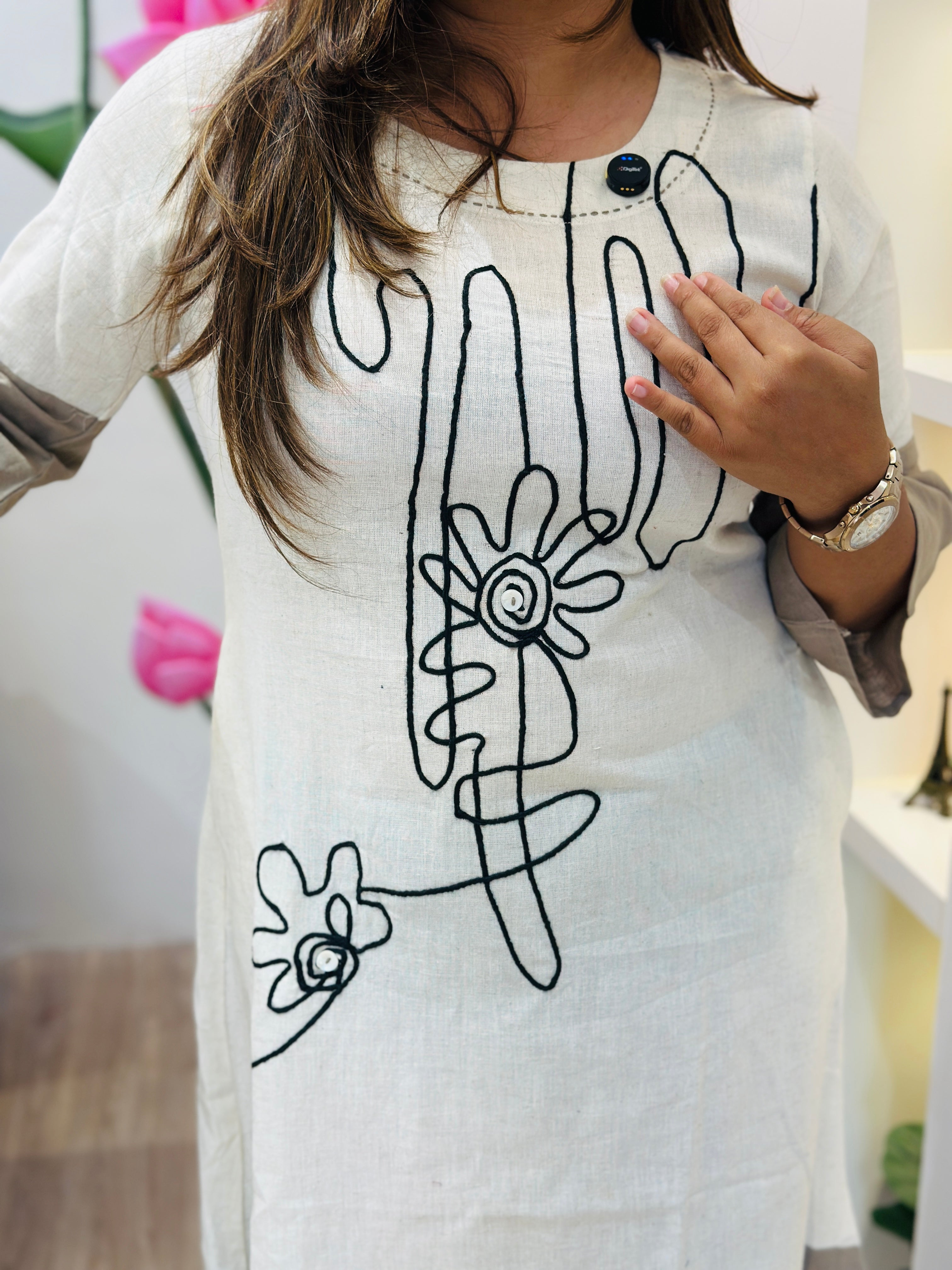 Chic Dual tone -cotton frock
