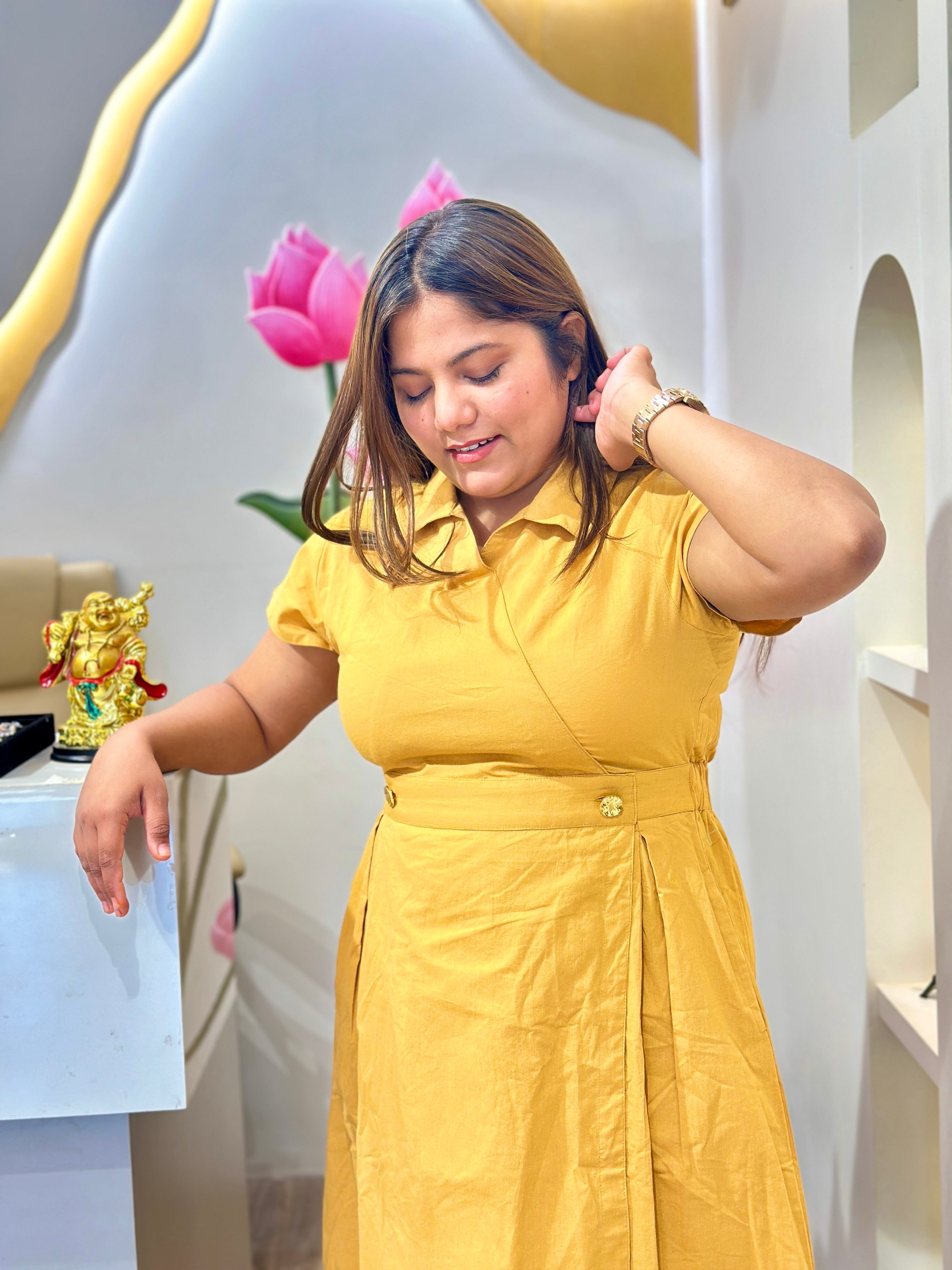Daisy Yellow Cotton Frock