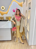 Gulnaar Glow crush Tissue Palazzo Set