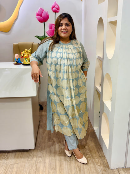 Mint Dots Breeze Kurta Set #2764