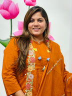 Rust Orange Cotton Dress