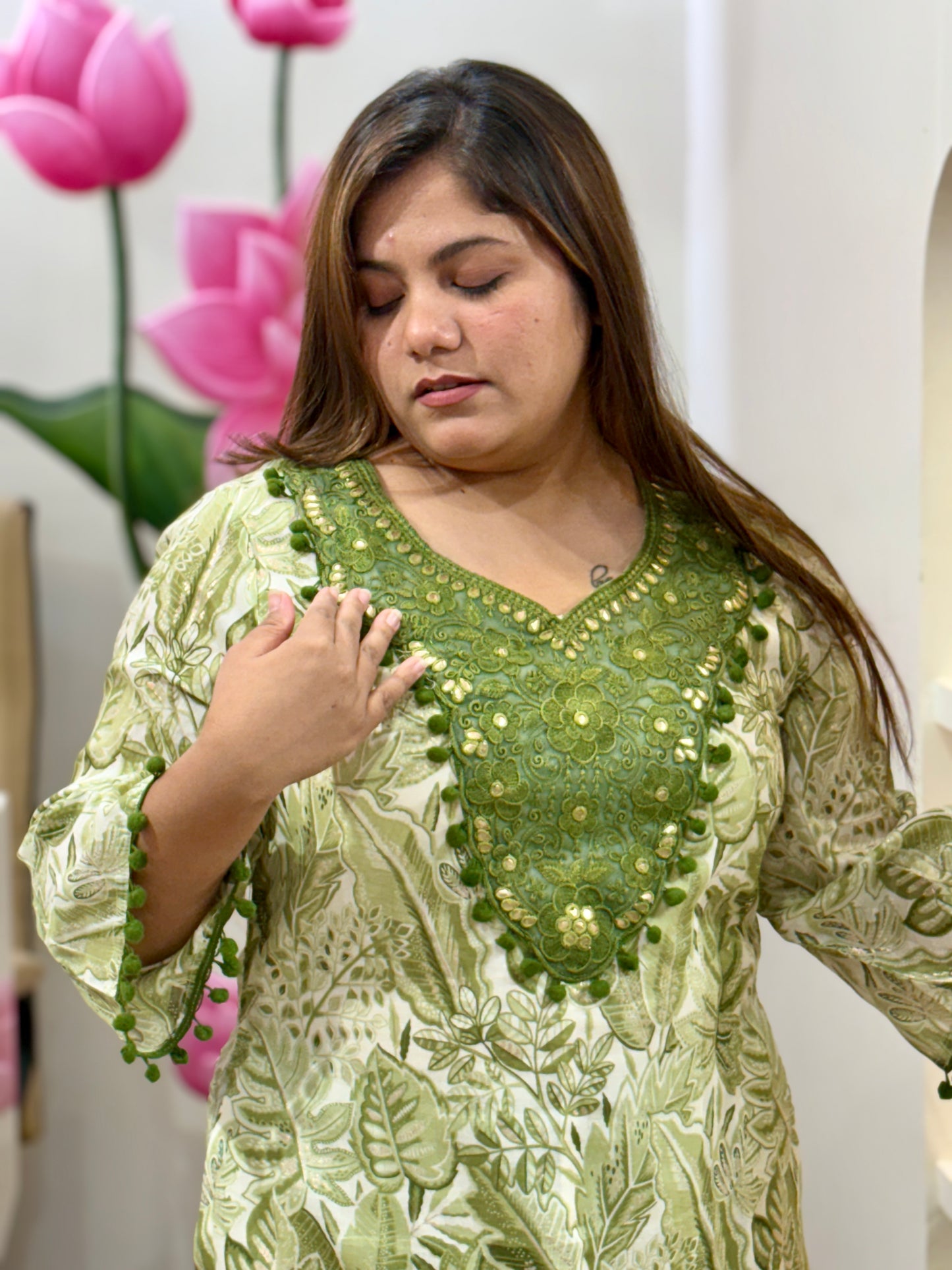 Leafy Love Kurta set #2770