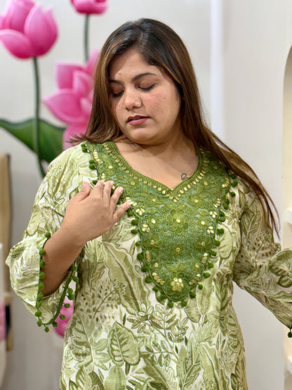 Leafy Love Kurta set #2770