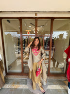 Gulnaar Glow crush Tissue Palazzo Set