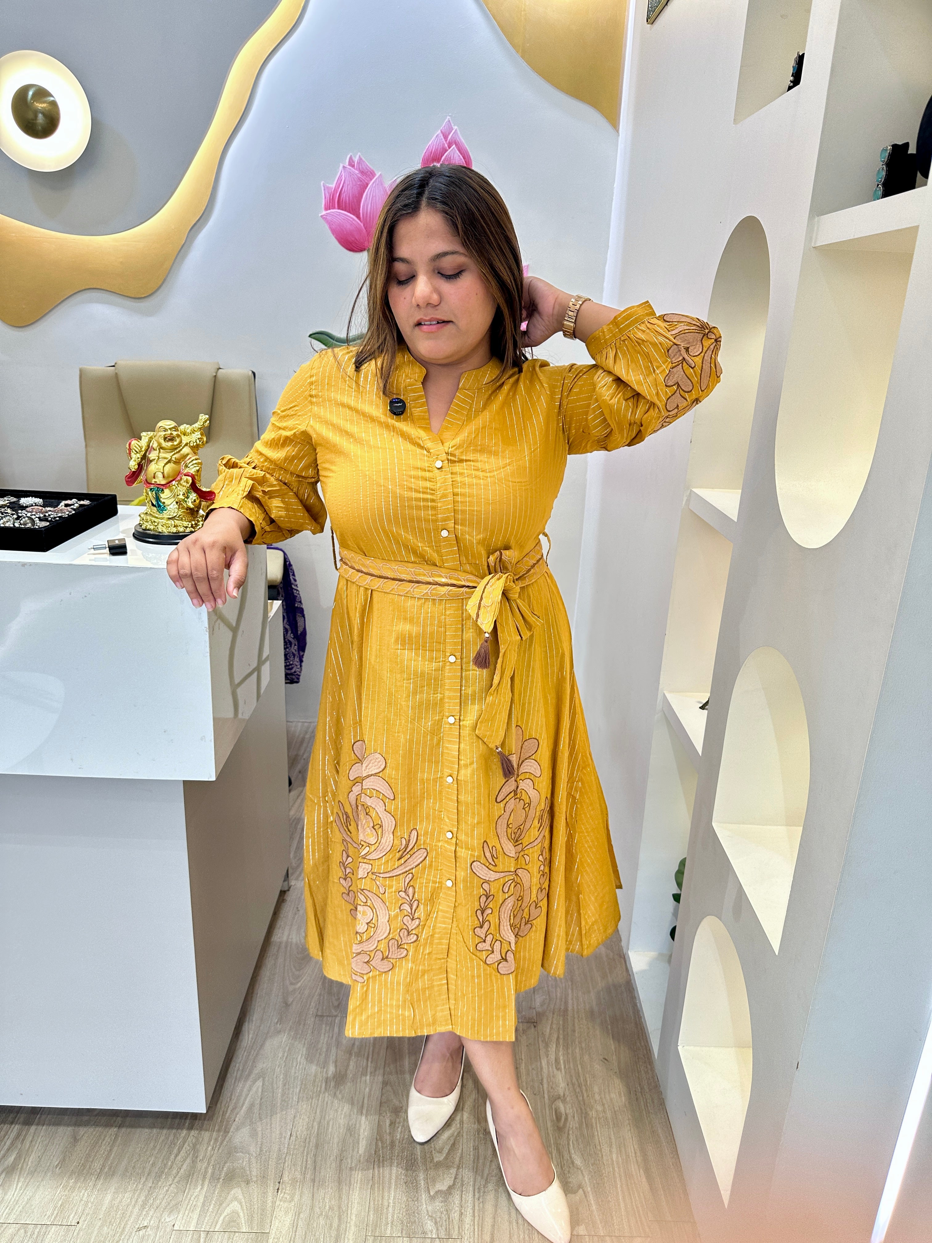 Mustrad charming -cotton frock