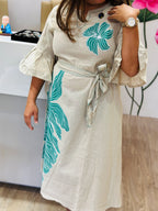 Hand painted pretty cotton frock