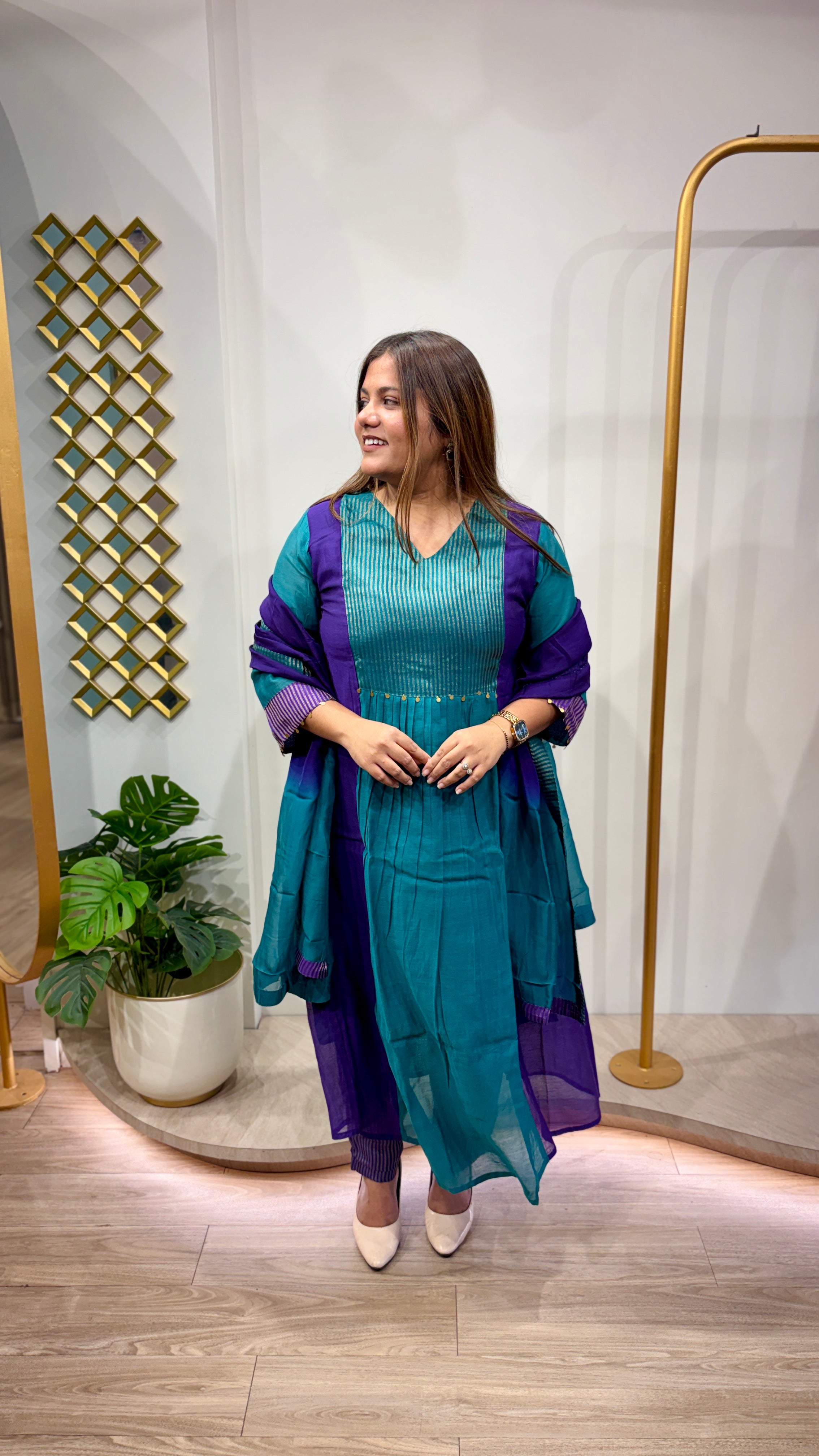 Vihana Premium Mul Chanderi Ensemble