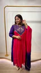 Meher Banarasi Mul Chanderi Suit Set with Dupatta