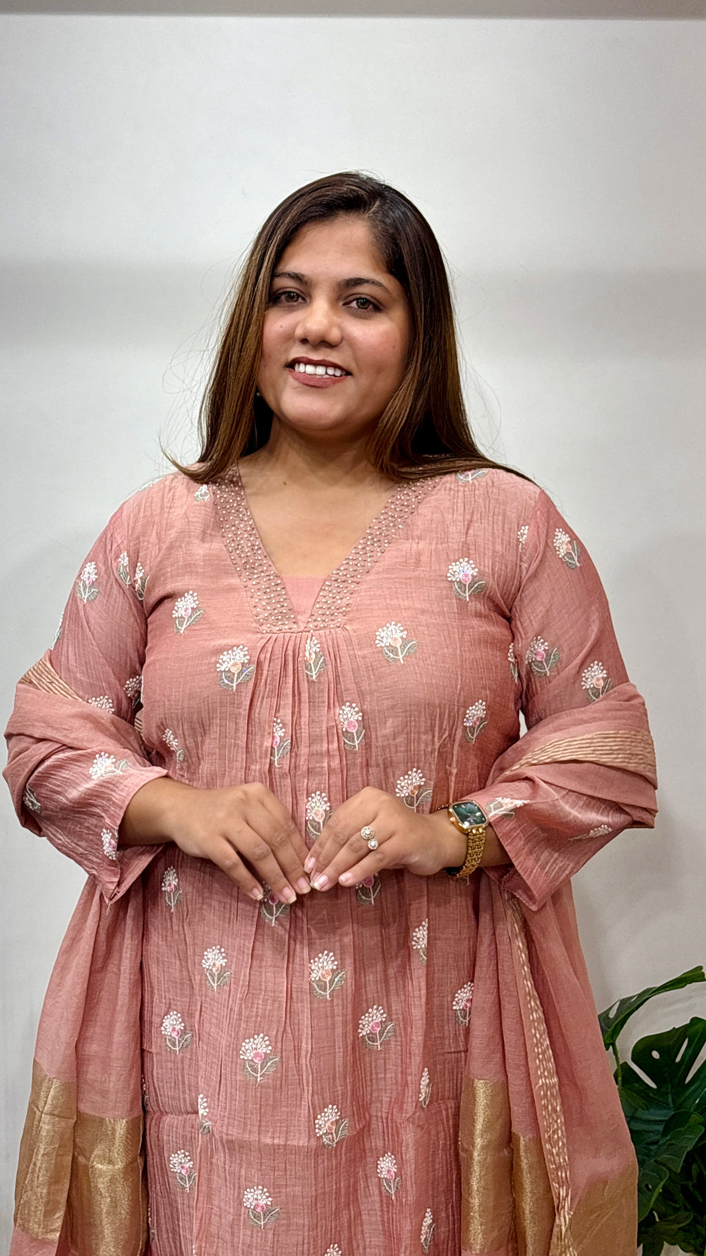 Vareesha Premium Mul Chanderi Ensemble