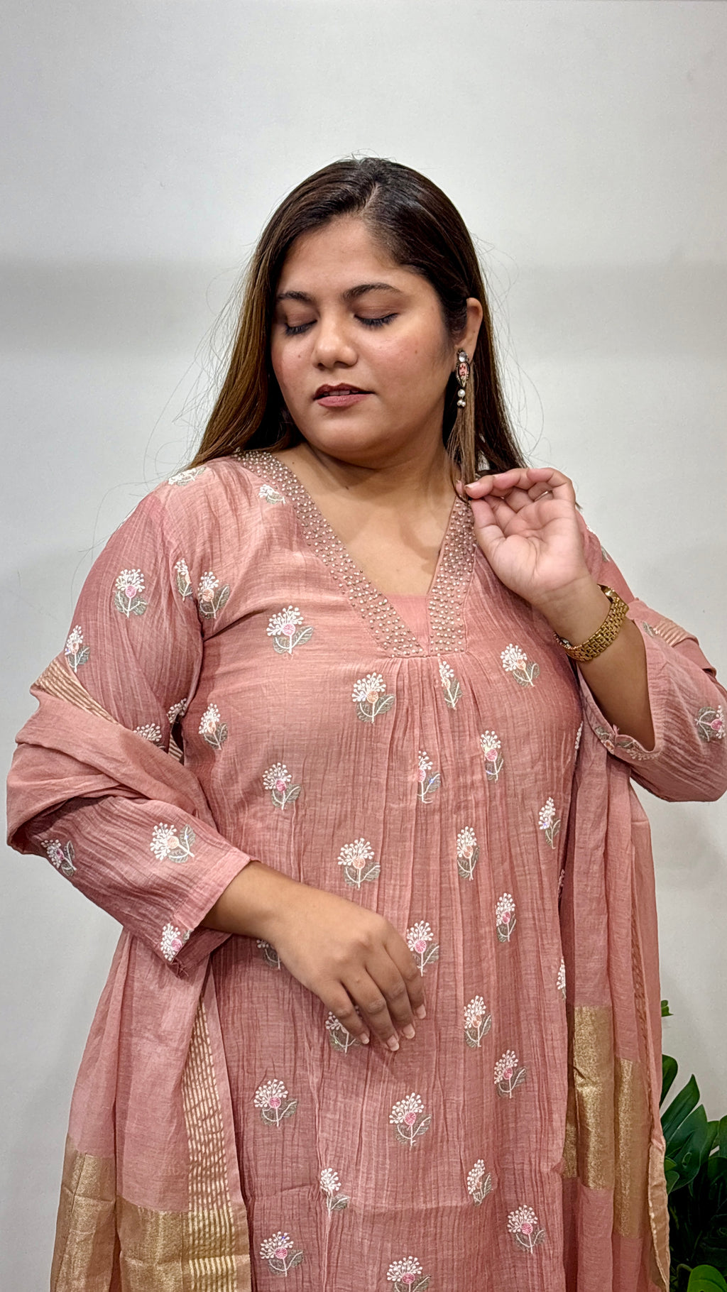 Vareesha Premium Mul Chanderi Ensemble