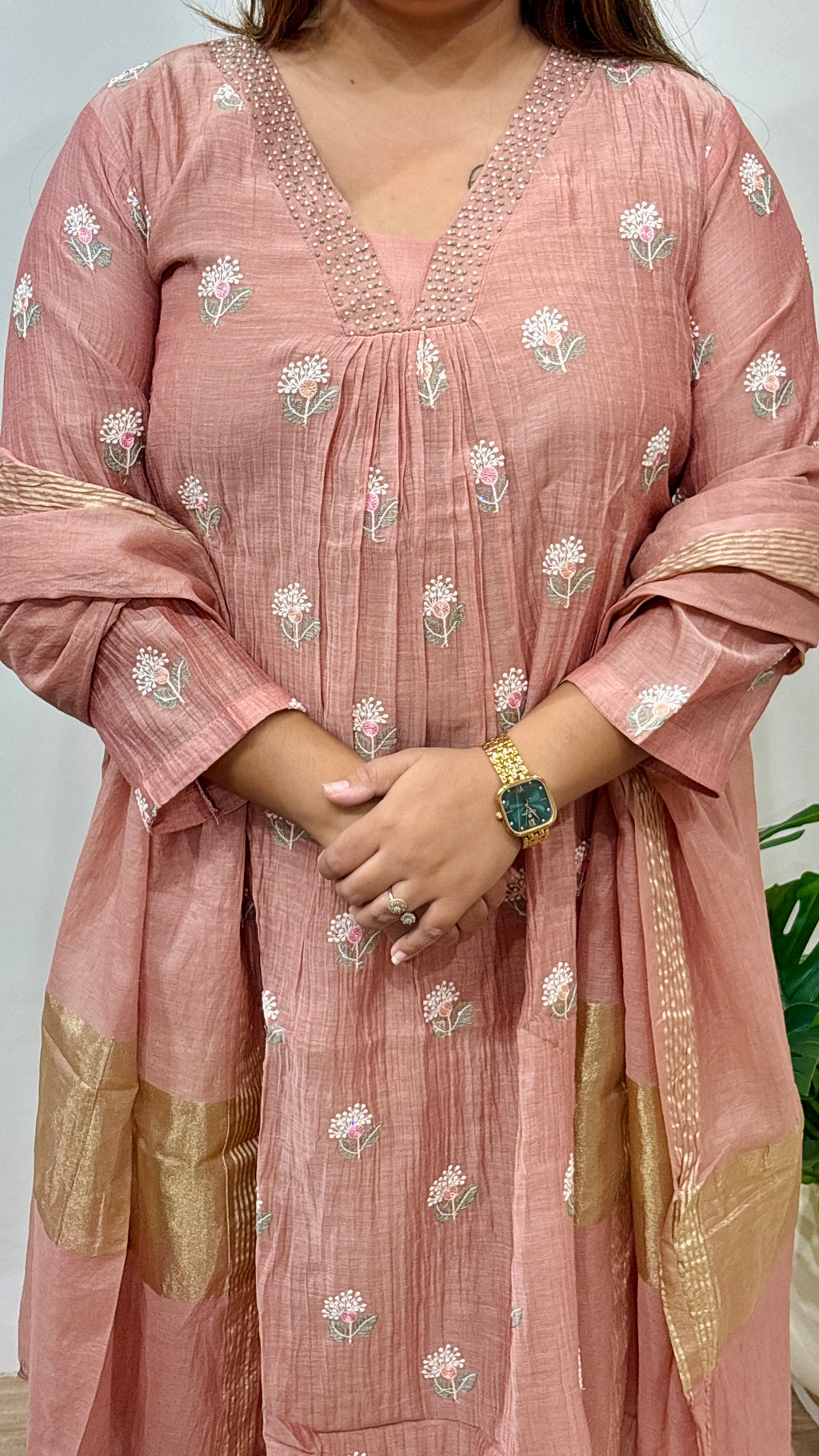 Vareesha Premium Mul Chanderi Ensemble