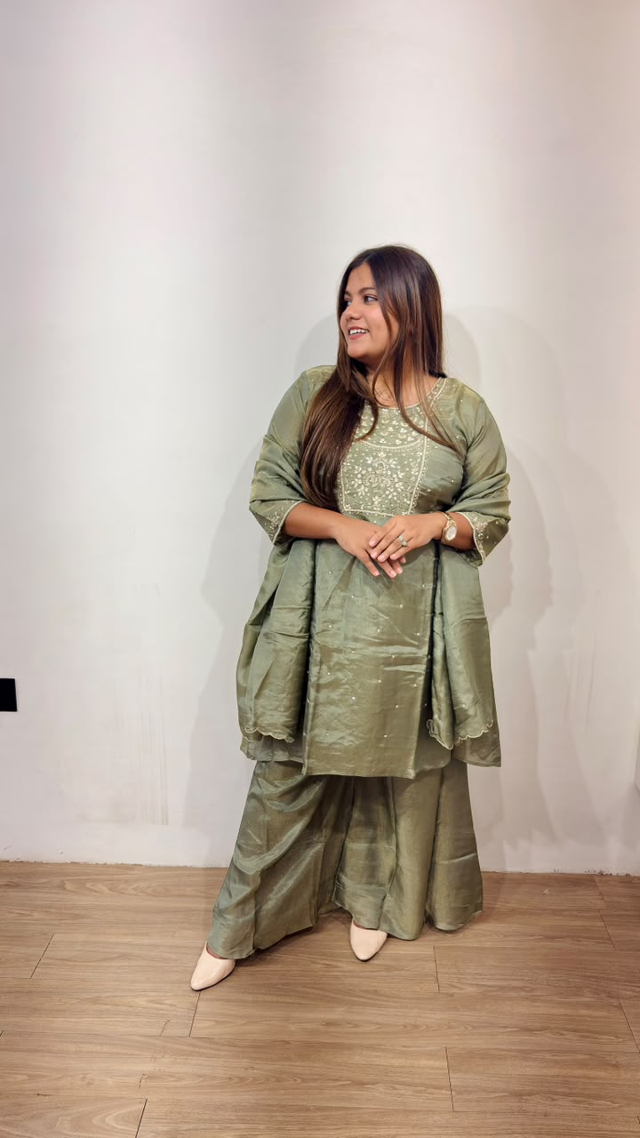 Olive Glow Suit Set